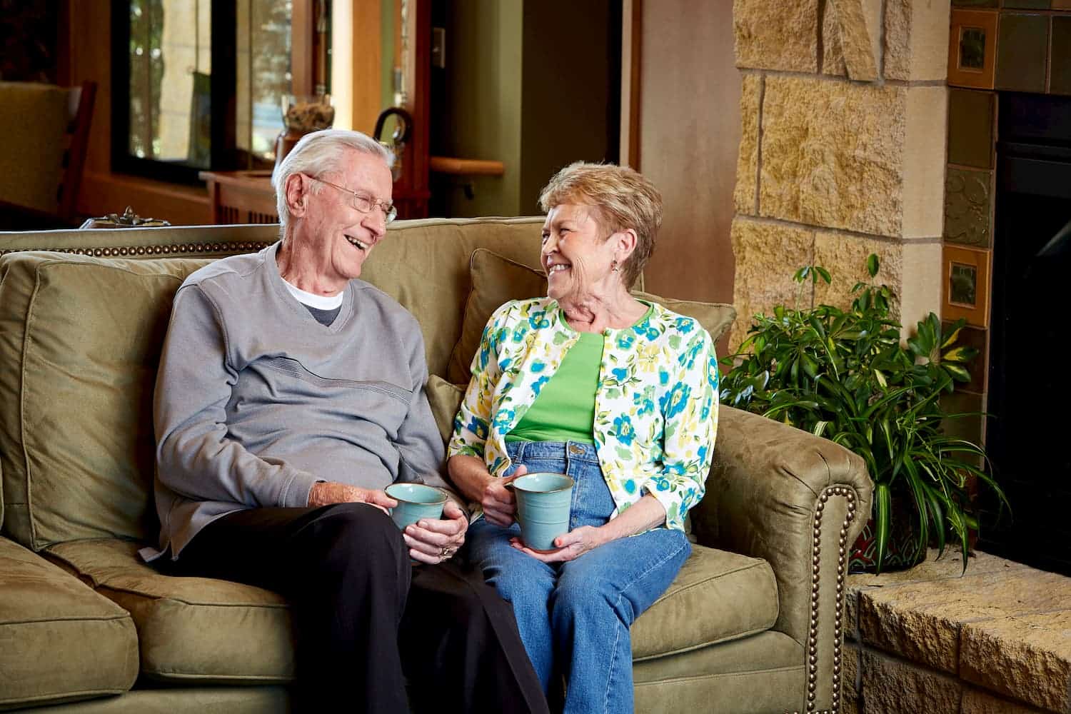 Senior man and woman enjoying time together