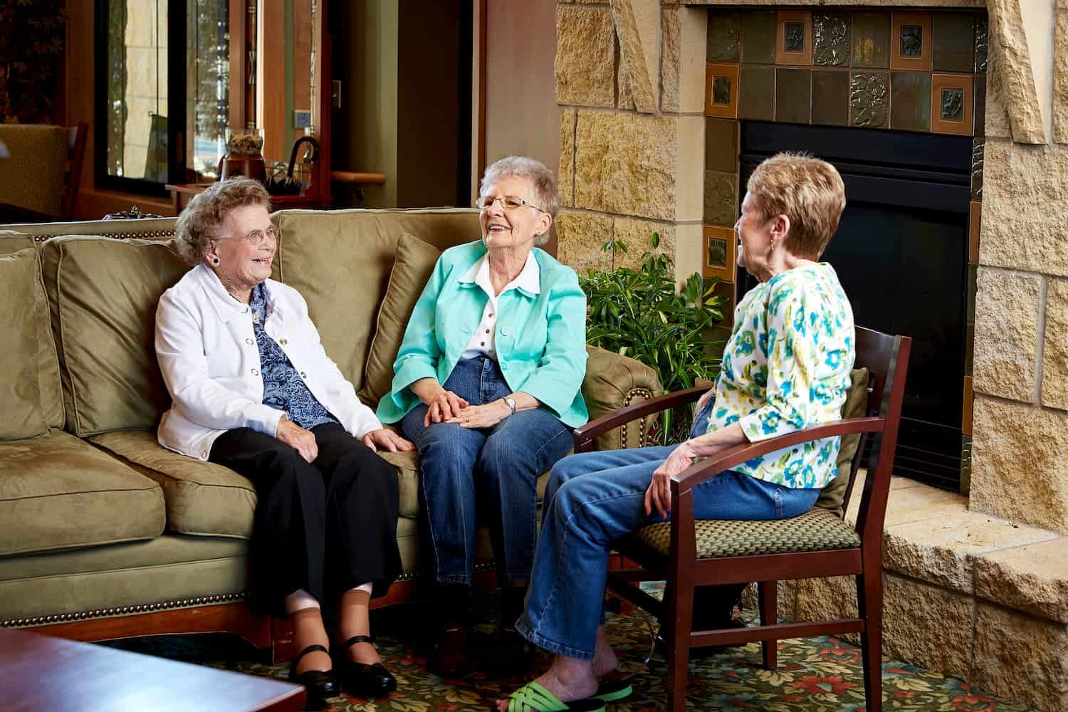 Senior women enjoying their each other's company
